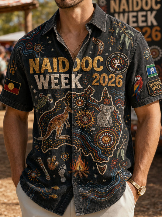Men's  Naidoc Week Shirt Short Sleeve