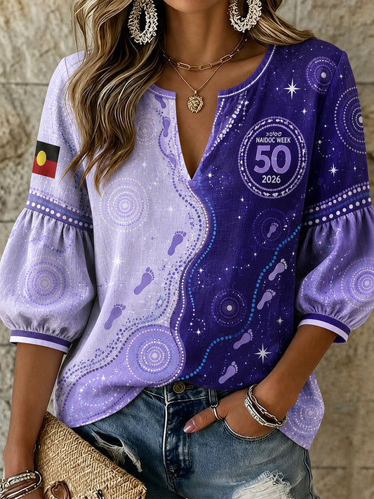 Women'sNaidoc Weeks Australia Art Print Casual Top