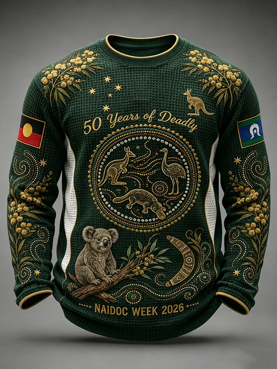 Men's Australia NAIDOC WEEK Waffle Long Sleeve T-Shirt