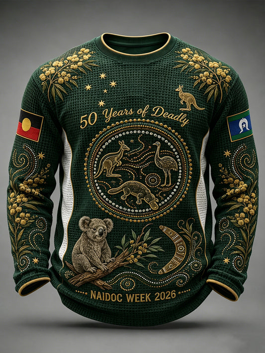Men's Australia NAIDOC WEEK Waffle Long Sleeve T-Shirt