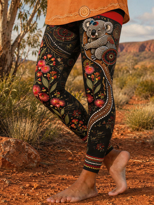 Women's Australian Aboriginal Culture Art Printed Leggings