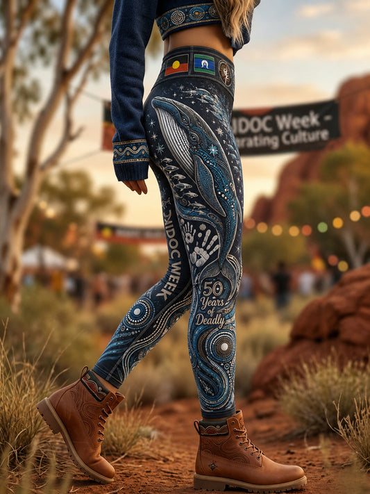 Women's Australia Naidoc Week High-Waisted Slim Fit Casual Leggings