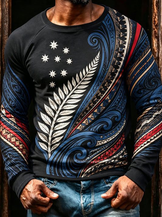 Men's New Zealand Maori Culture Maori New Year Elements Art Print Top