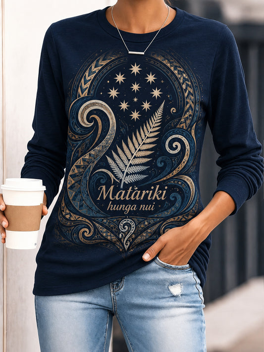 Women's New Zealand Maori Cultural Maori New Year Element Art Print Top