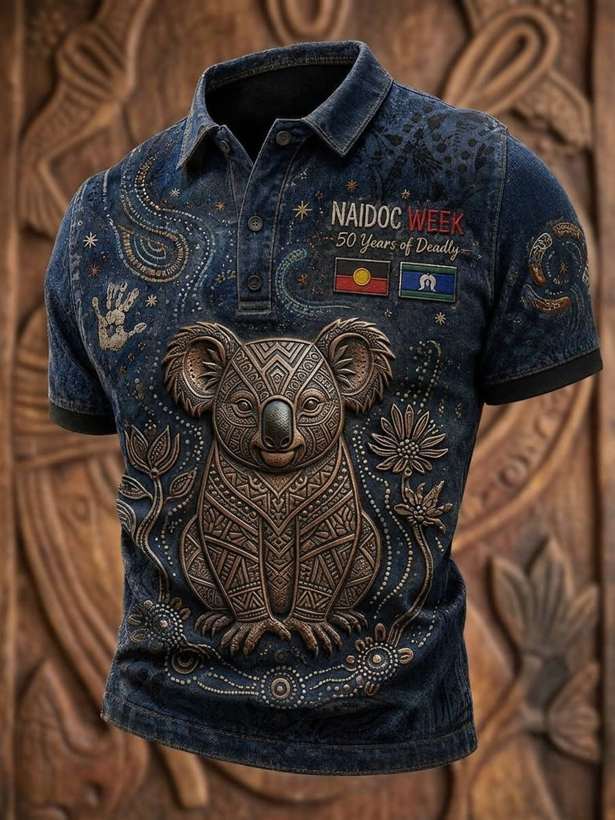 Men's Naidoc Week Koala Art Print Short-Sleeve T-Shirts