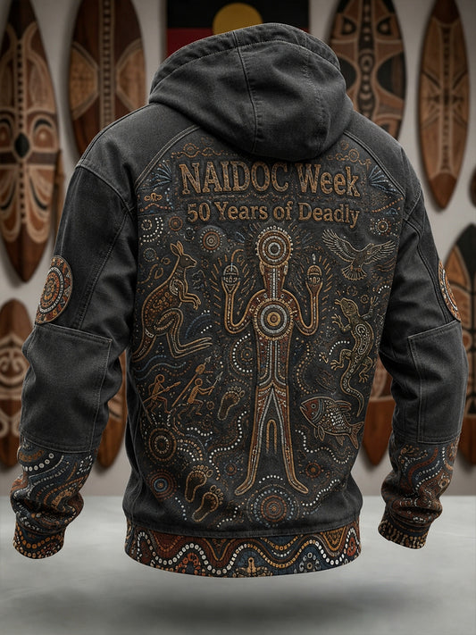 Men's Australia Naidoc Week Oversized Drop-Shoulder Hoodie With Pockets
