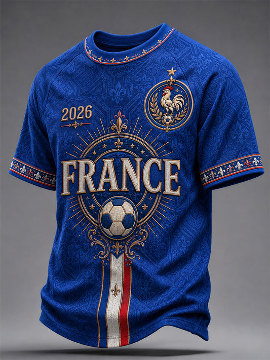 Men's Gift For Football Fans Print Casual Tee