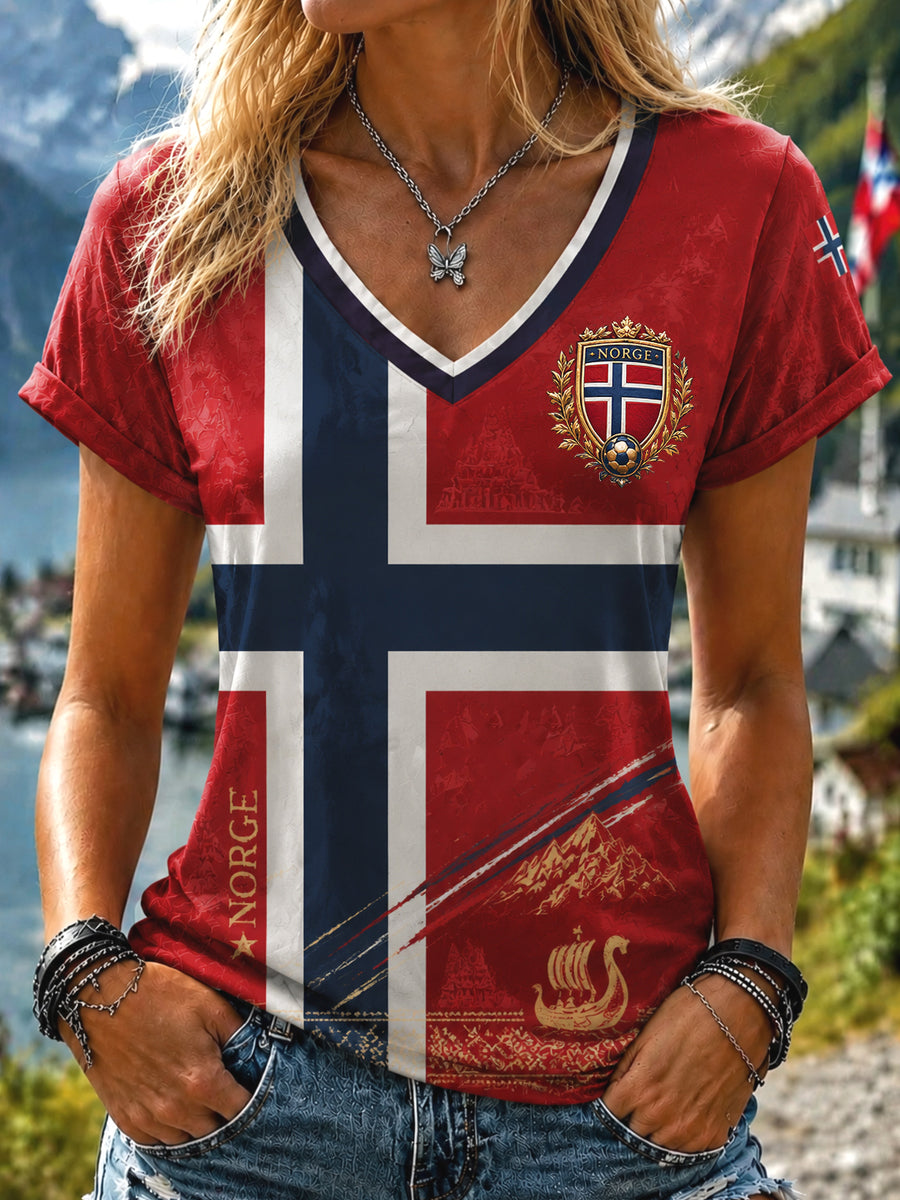 Women's Retro Norway 2026 Classic Soccer T-Shirt