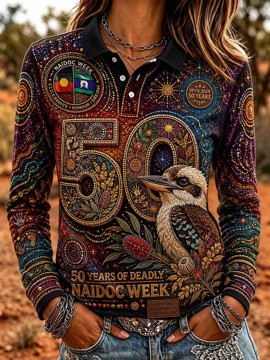 Women's Australia Naidoc Week Long-Sleeve Polo Shirt