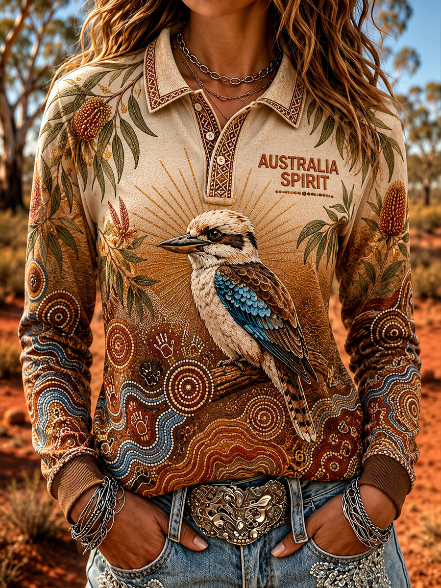 Women's Australia Naidoc Week Long-Sleeve Polo Shirt