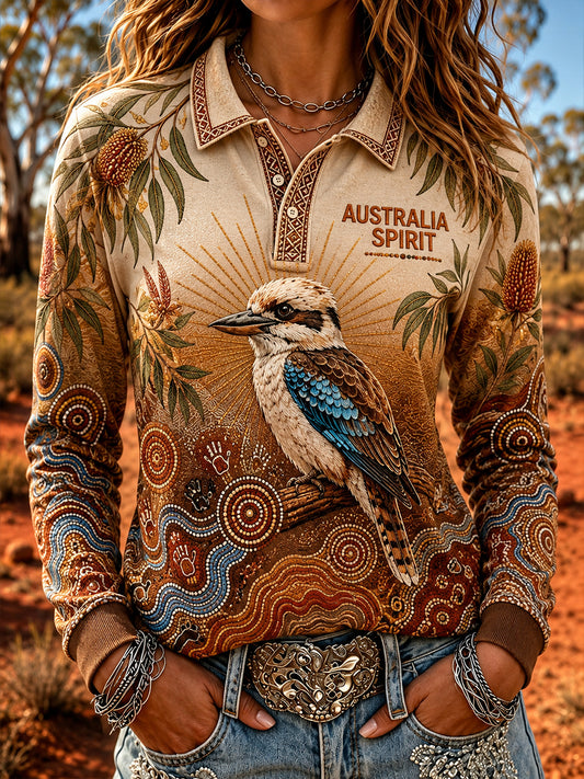 Women's Australia Naidoc Week Long-Sleeve Polo Shirt