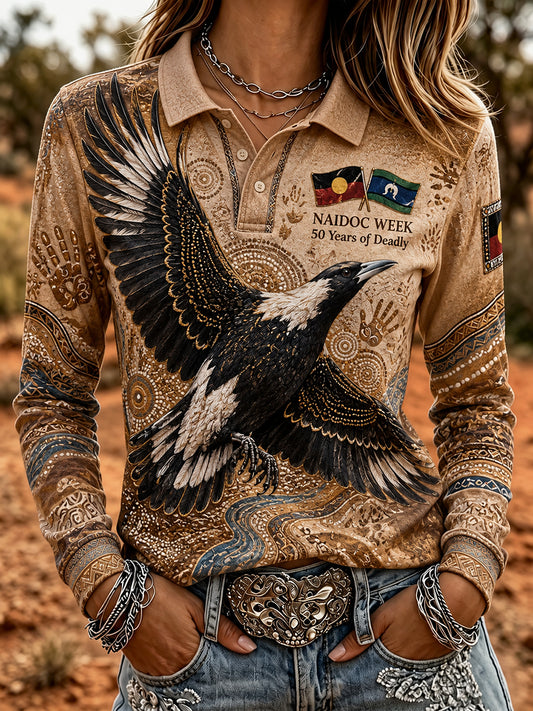Women's Australia Naidoc Week Long-Sleeve Polo Shirt