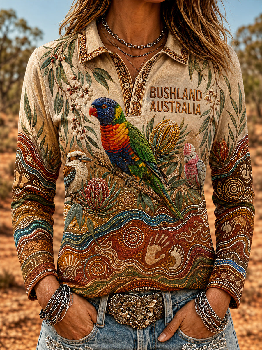Women's Australia Naidoc Week Long-Sleeve Polo Shirt