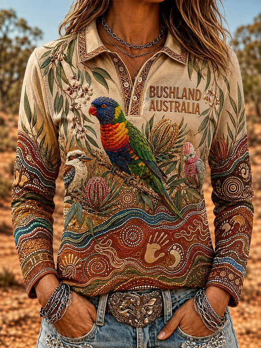 Women's Australia Naidoc Week Long-Sleeve Polo Shirt