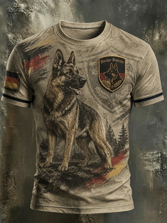 Casual printed T-shirt for German Shepherd lovers