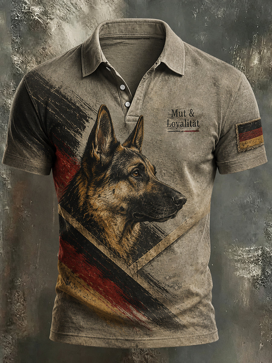 Men’s German Shepherd–Print Shirt