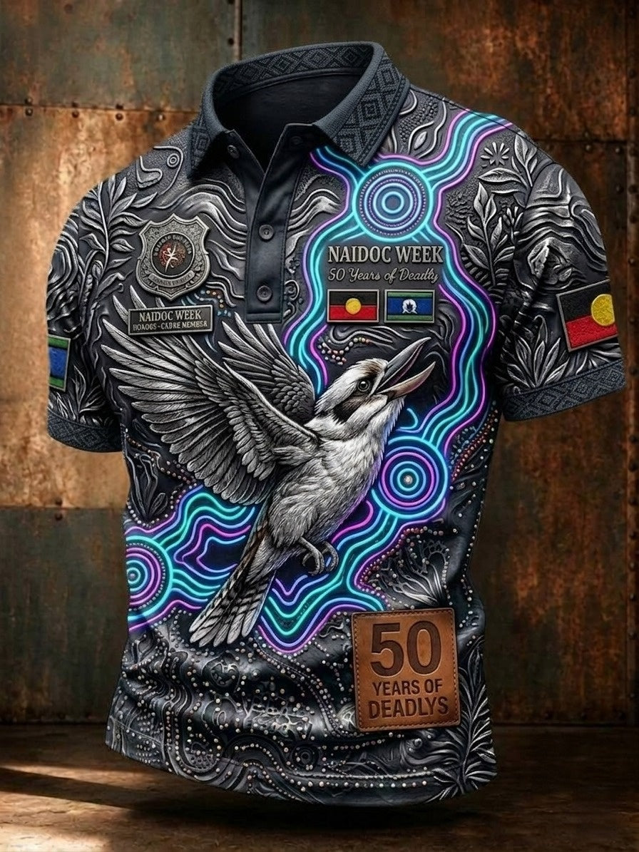 Men's AU Aboriginal Culture Printed polo shirt