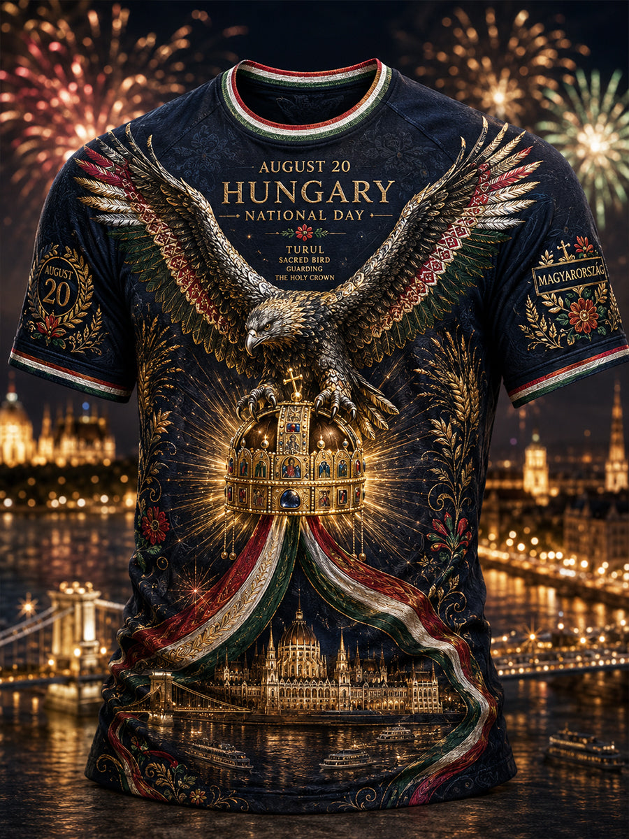 Men's Hungary St. Stephen's Day Short Sleeves T-Shirt