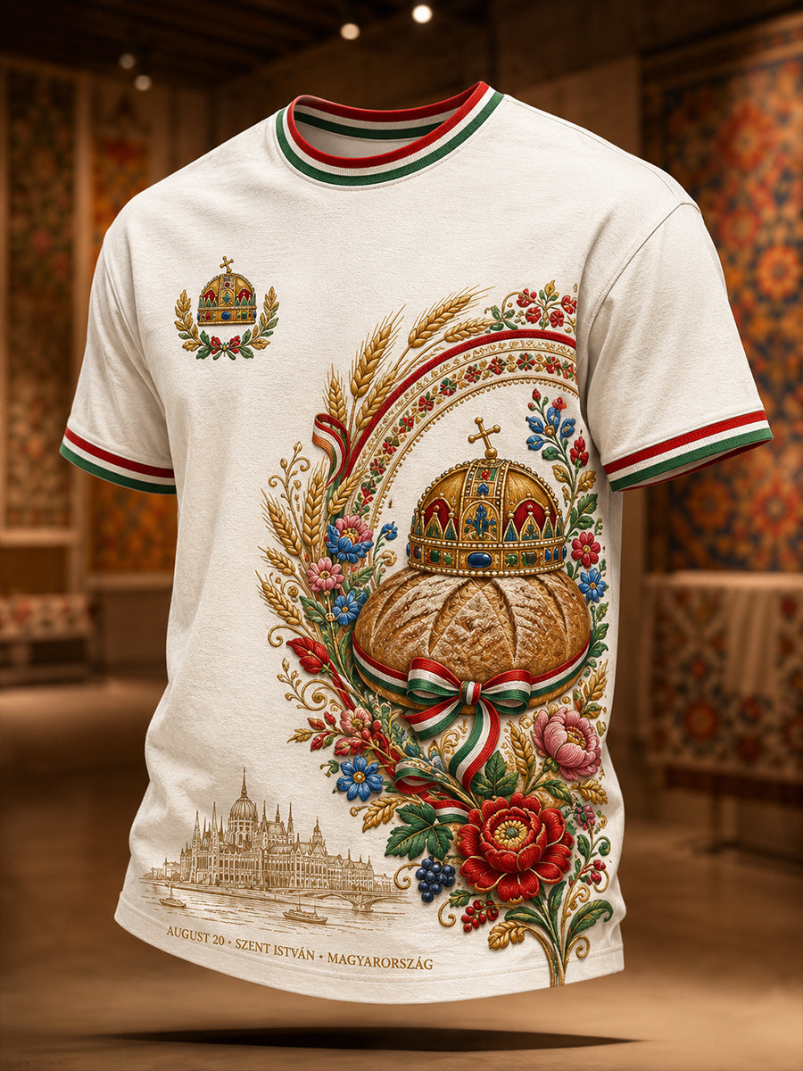 Men's Hungary St. Stephen's Day Short Sleeves T-Shirt