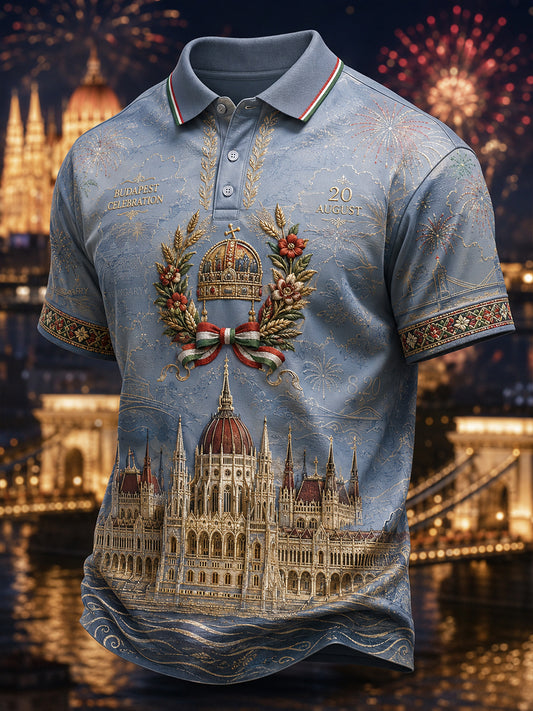 Men's Hungary St. Stephen's Day Short Sleeves T-Shirt