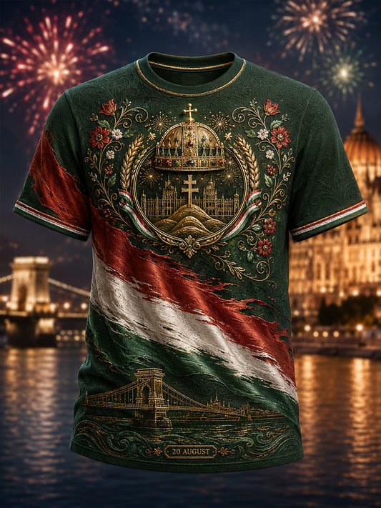 Men's Hungary St. Stephen's Day Short Sleeves T-Shirt