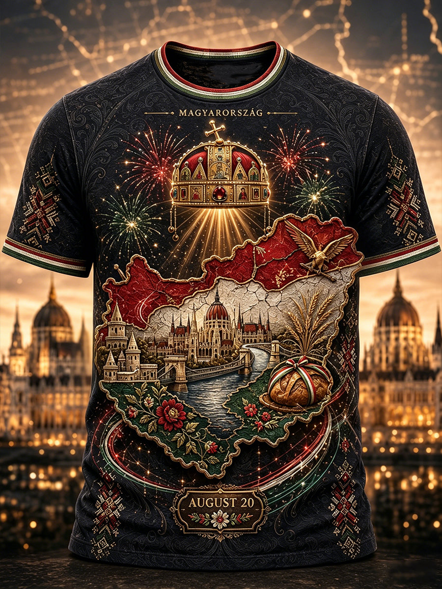 Men's Hungary St. Stephen's Day Short Sleeves T-Shirt