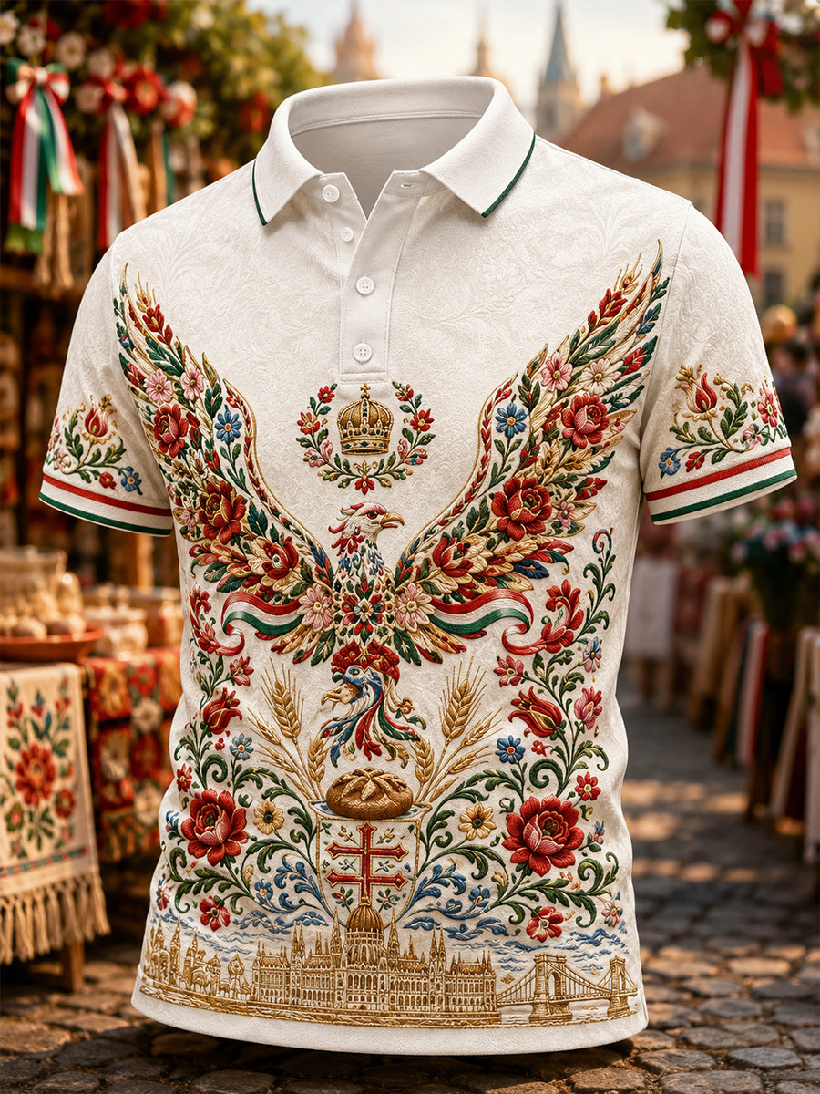 Men's Hungary St. Stephen's Day Short Sleeve Shirt