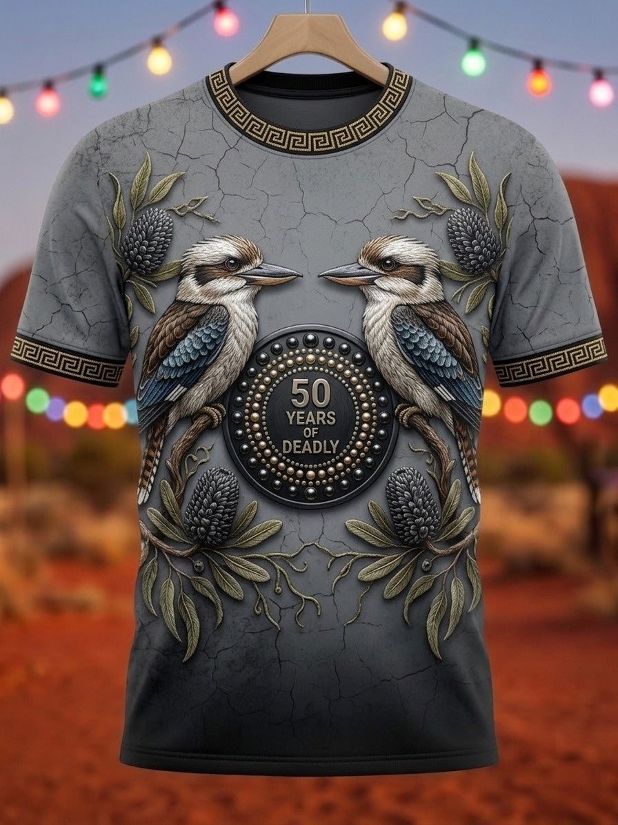Men's AU Aboriginal Culture Printed T-Shirt