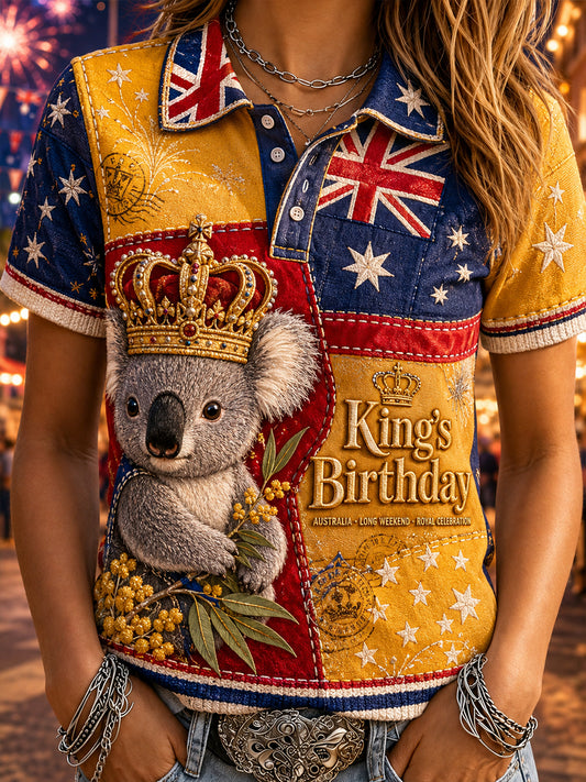 Women's King's Birthday Australia Polo T-Shirt