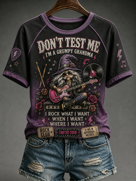 Women's Witchy Woman Drum Club Round Neck Short Sleeve T-Shirt