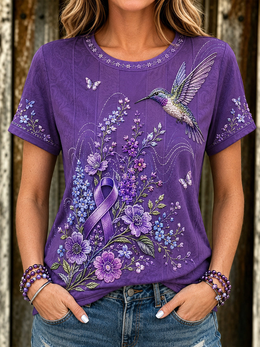 Women's Alzheimer's Disease Awareness Short-Sleeved T-Shirt