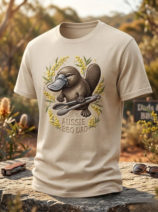 Men's Retro Australian Father's Day Platypus Short-Sleeve T-Shirt
