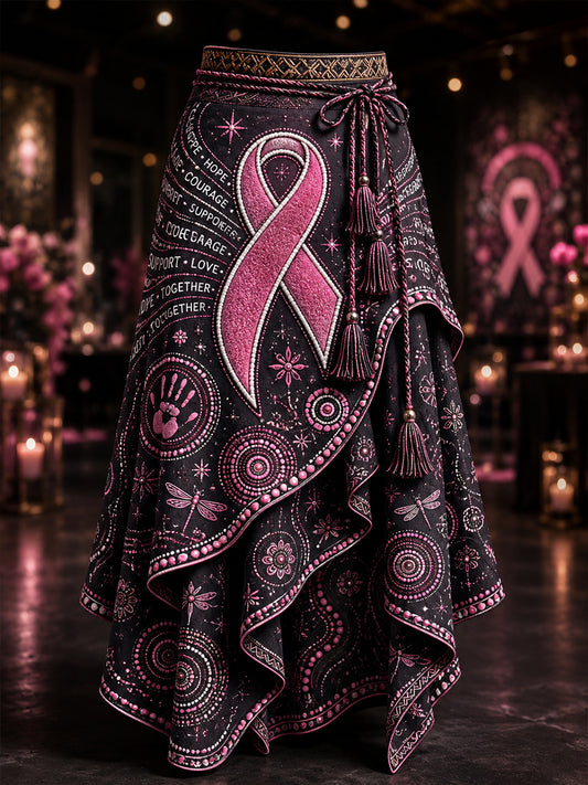 Women's Breast Cancer Awareness Australia  Art Printed Irregular Skirt