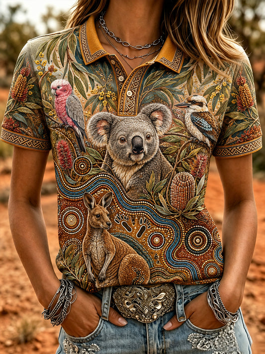 Women's Australia Animal Polo T-Shirt