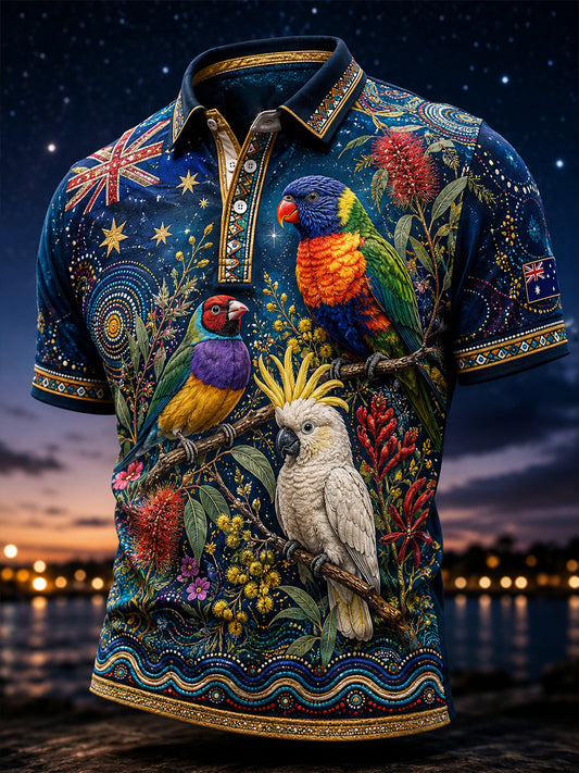 Men's Australian Animals Short Sleeve Shirt