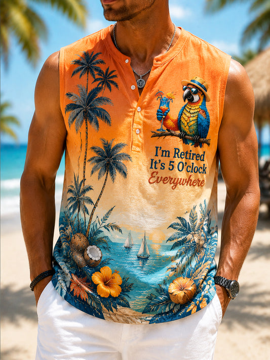 Men's Casual Vacation Gradient Tank Top