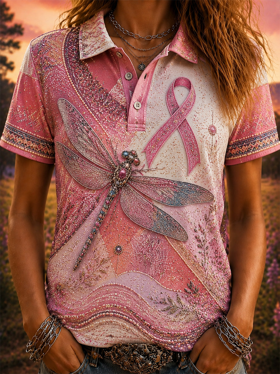 Women's Breast Cancer Awareness Australia Polo T-Shirt