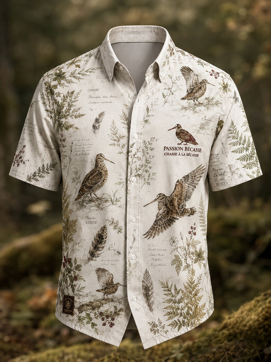 Men's French Hunting Season Casual Shirt Short Sleeve