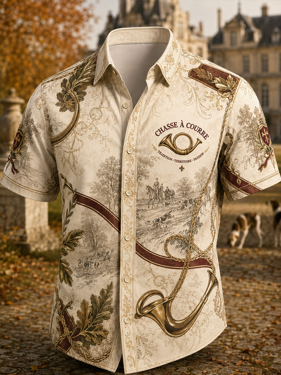 Men's French Hunting Season Casual Shirt Short Sleeve