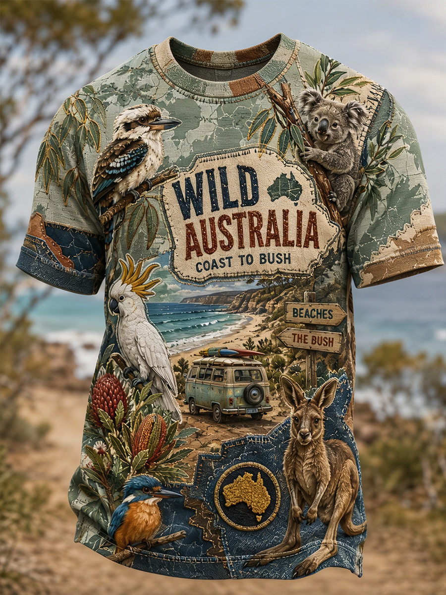 Men's Australian Animals Short Sleeves T-Shirt
