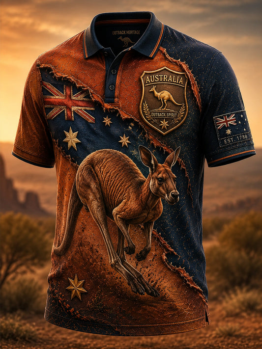 Men's Australian Animals Polo Shirt