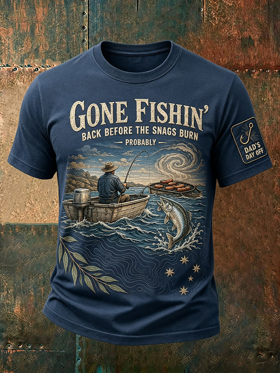 Men's Australia Father's Day Art Printed T-shirt