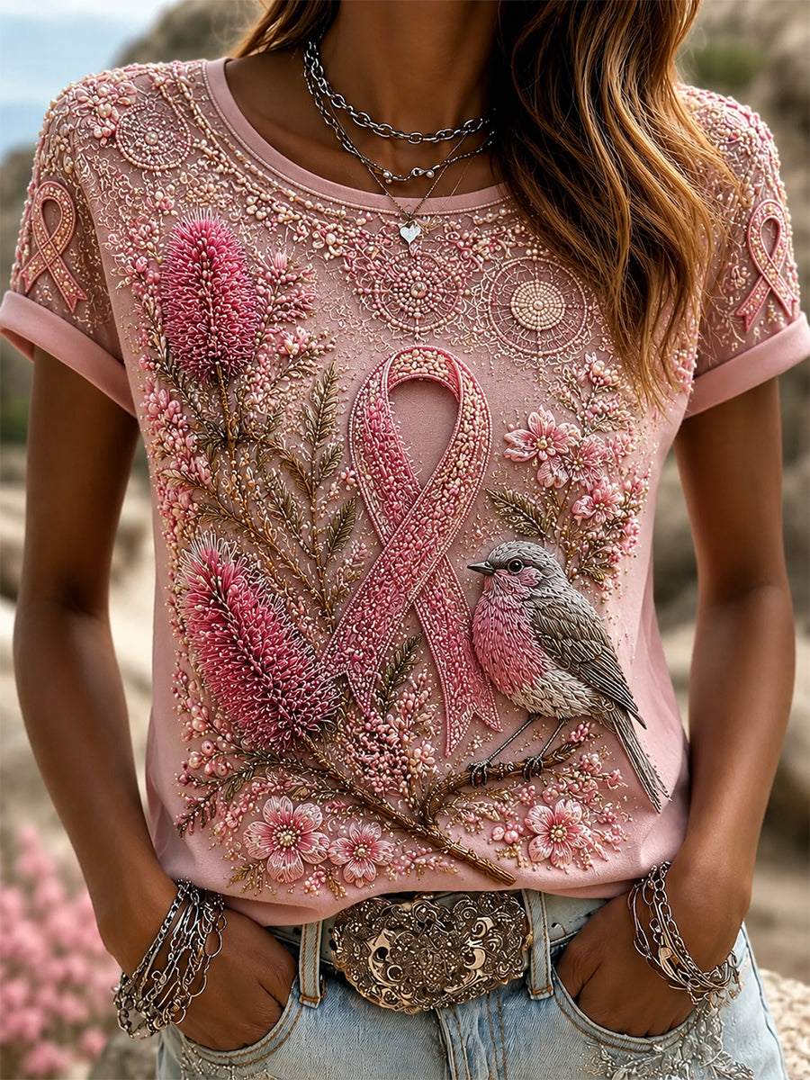 Women's Breast Cancer Awareness Australia Short-Sleeve T-Shirt