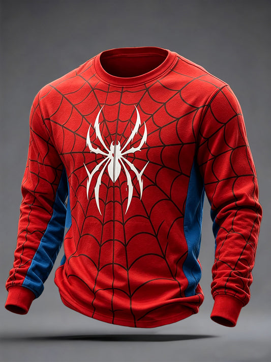 Men's Spider Print Casual Tee