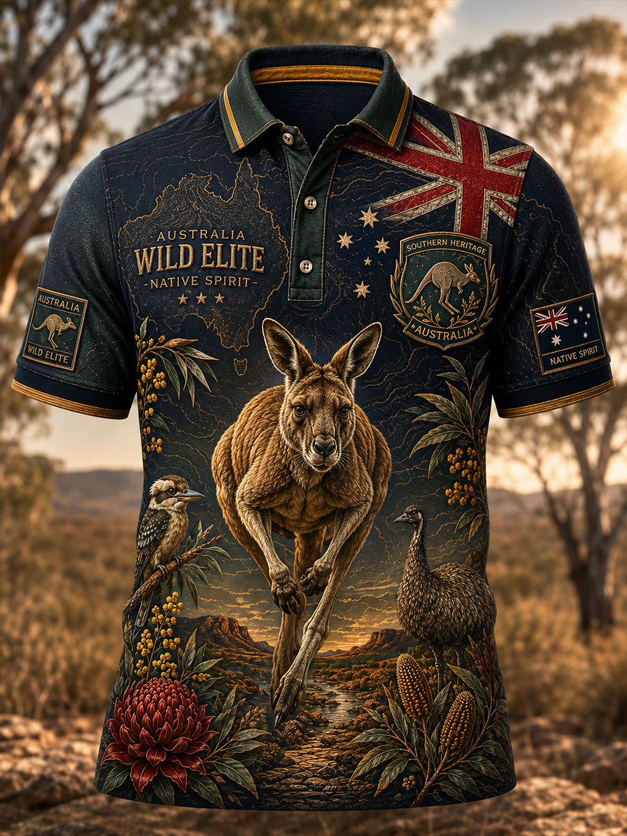 Men's Australian Animals Short Sleeve Shirt