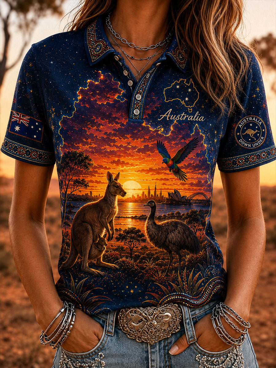 Women's Australian Animals Polo T-Shirt