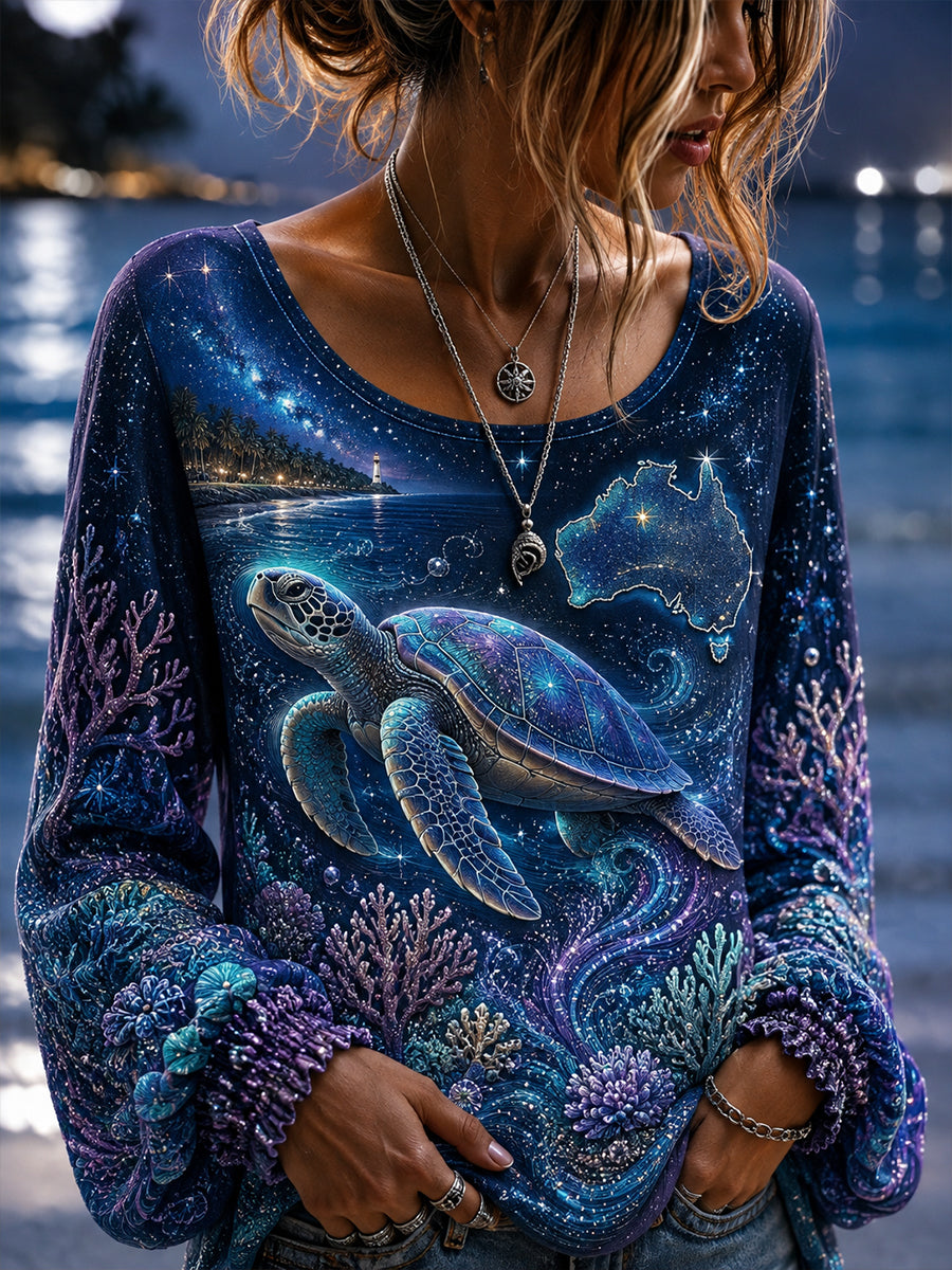 Women's Australian Animals  Cotton-Linen Shirt