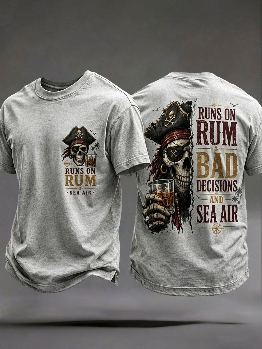 Men's 'Runs On Rum, Bad Decisions, And Sea Air' T-Shirts