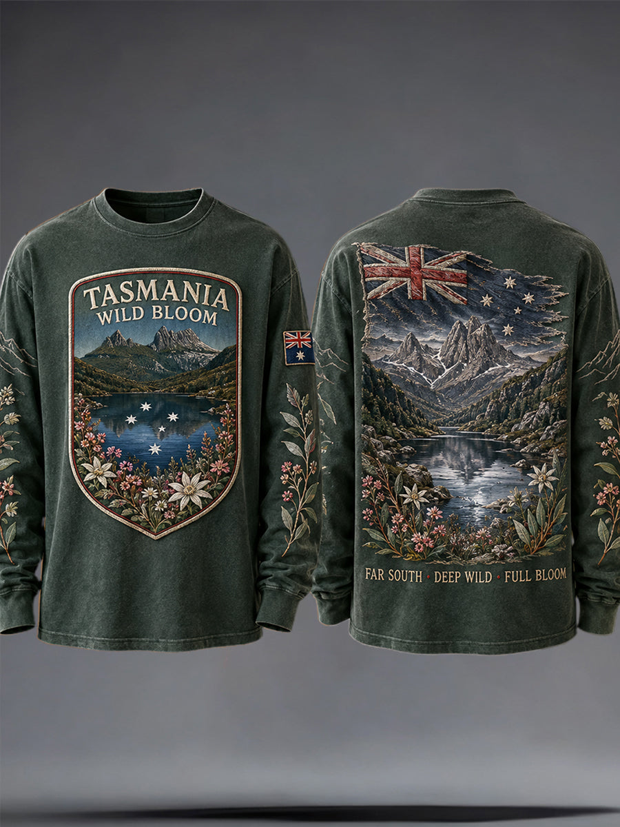 Men's Australia Floral Art Printed Sweatshirt