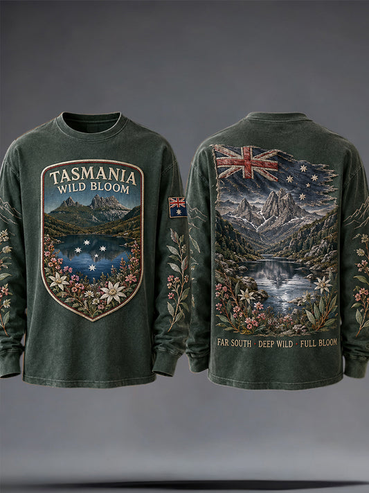 Men's Australia Floral Art Printed Sweatshirt